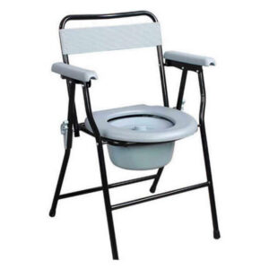 Commode Stand Chair with Back Support Grey at AXIS Medical Solutions