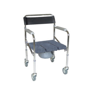 Commode Chair with Wheels and Seat Cushion at AXIS Medical Solutions