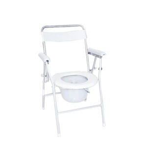 Commode Stand Chair with Back Support White at AXIS Medical Solutions